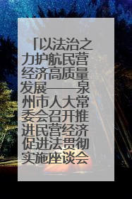 以法治之力护航民营经济高质量发展——泉州市人大常委会召开推进民营经济促进法贯彻实施座谈会