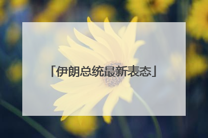 伊朗总统最新表态