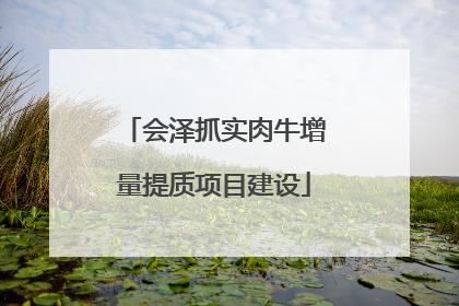 会泽抓实肉牛增量提质项目建设