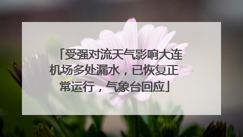 受强对流天气影响大连机场多处漏水，已恢复正常运行，气象台回应