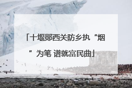 十堰郧西关防乡执“烟”为笔 谱就富民曲