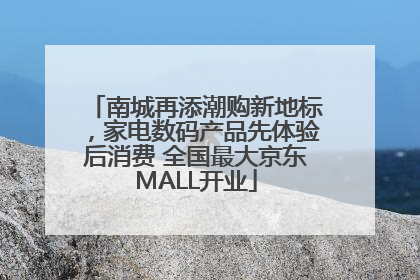 南城再添潮购新地标，家电数码产品先体验后消费 全国最大京东MALL开业