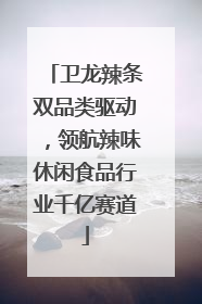 卫龙辣条双品类驱动，领航辣味休闲食品行业千亿赛道