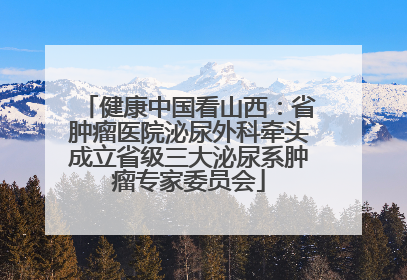 健康中国看山西：省肿瘤医院泌尿外科牵头成立省级三大泌尿系肿瘤专家委员会