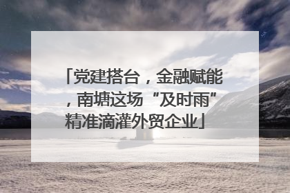 党建搭台，金融赋能，南塘这场“及时雨”精准滴灌外贸企业