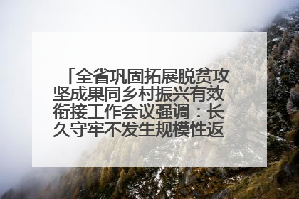 全省巩固拓展脱贫攻坚成果同乡村振兴有效衔接工作会议强调：长久守牢不发生规模性返贫致贫底线 王宁出席并讲话 王予波主持