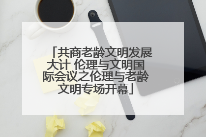 共商老龄文明发展大计 伦理与文明国际会议之伦理与老龄文明专场开幕