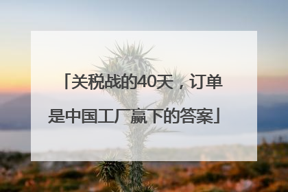 关税战的40天，订单是中国工厂赢下的答案