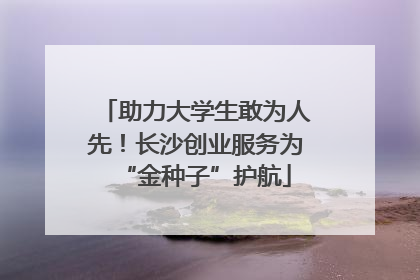 助力大学生敢为人先！长沙创业服务为“金种子”护航