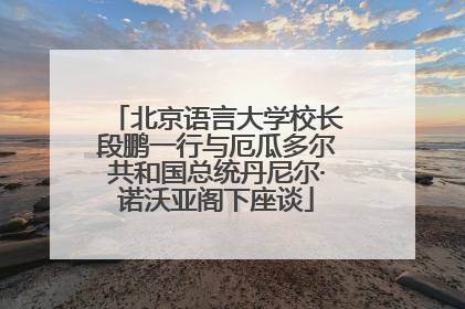 北京语言大学校长段鹏一行与厄瓜多尔共和国总统丹尼尔·诺沃亚阁下座谈