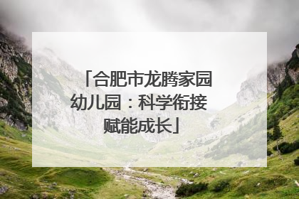 合肥市龙腾家园幼儿园：科学衔接 赋能成长