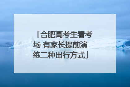 合肥高考生看考场 有家长提前演练三种出行方式
