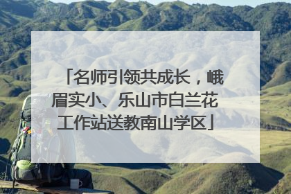 名师引领共成长，峨眉实小、乐山市白兰花工作站送教南山学区