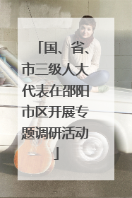 国、省、市三级人大代表在邵阳市区开展专题调研活动