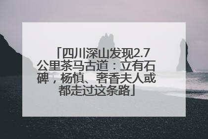 四川深山发现2.7公里茶马古道：立有石碑，杨慎、奢香夫人或都走过这条路