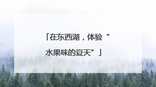 在东西湖，体验“水果味的夏天”