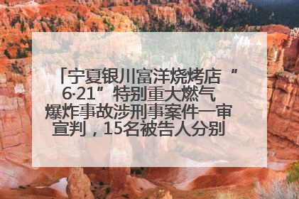 宁夏银川富洋烧烤店“6·21”特别重大燃气爆炸事故涉刑事案件一审宣判，15名被告人分别判刑六年至一年不等