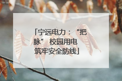 宁远电力：“把脉” 校园用电 筑牢安全防线