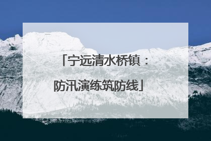 宁远清水桥镇：防汛演练筑防线