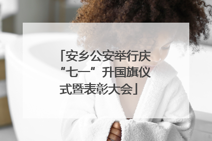 安乡公安举行庆“七一”升国旗仪式暨表彰大会