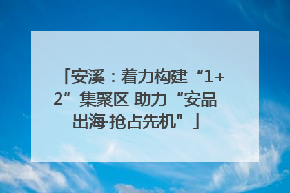 安溪：着力构建“1+2”集聚区 助力“安品出海·抢占先机”