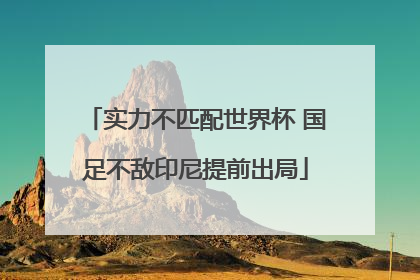 实力不匹配世界杯 国足不敌印尼提前出局
