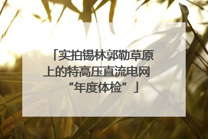 实拍锡林郭勒草原上的特高压直流电网“年度体检”