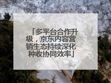 多平台合作升级，京东内容营销生态持续深化种收协同效率