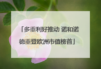 多重利好推动 诺和诺德重登欧洲市值榜首