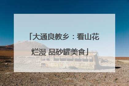 大通良教乡：看山花烂漫 品砂罐美食