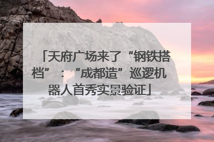 天府广场来了“钢铁搭档”：“成都造”巡逻机器人首秀实景验证