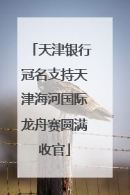 天津银行冠名支持天津海河国际龙舟赛圆满收官