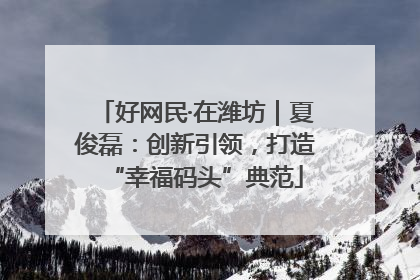 好网民·在潍坊｜夏俊磊：创新引领，打造“幸福码头”典范