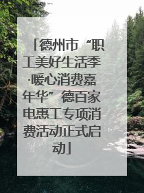 德州市“职工美好生活季·暖心消费嘉年华”德百家电惠工专项消费活动正式启动