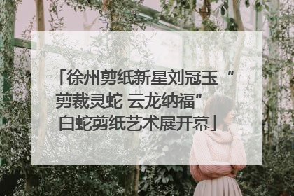 徐州剪纸新星刘冠玉“剪裁灵蛇 云龙纳福” 白蛇剪纸艺术展开幕