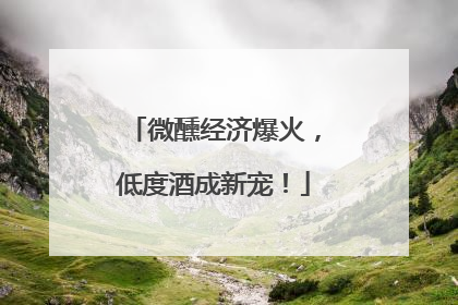 微醺经济爆火，低度酒成新宠！