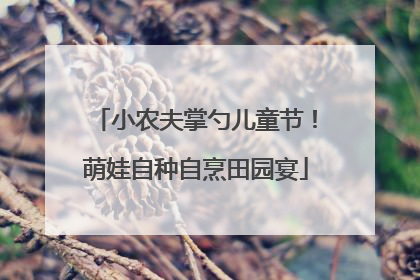 小农夫掌勺儿童节！萌娃自种自烹田园宴