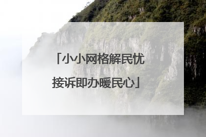 小小网格解民忧 接诉即办暖民心