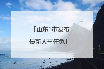 山东1市发布最新人事任免