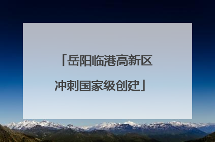 岳阳临港高新区冲刺国家级创建