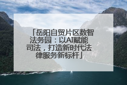 岳阳自贸片区数智法务园：以AI赋能司法，打造新时代法律服务新标杆