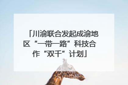 川渝联合发起成渝地区“一带一路”科技合作“双千”计划