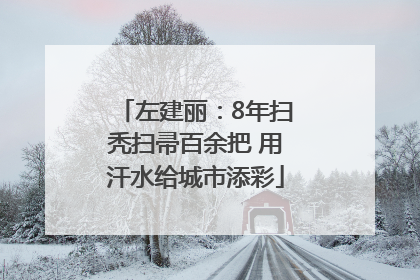 左建丽：8年扫秃扫帚百余把 用汗水给城市添彩