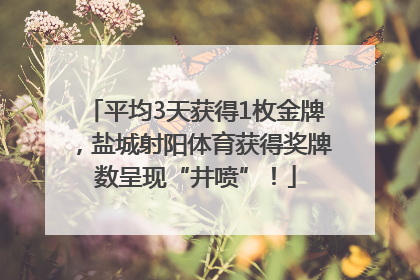 平均3天获得1枚金牌，盐城射阳体育获得奖牌数呈现“井喷”！