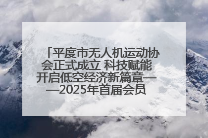 平度市无人机运动协会正式成立 科技赋能开启低空经济新篇章——2025年首届会员大会暨无人机应用发展论坛成功举办