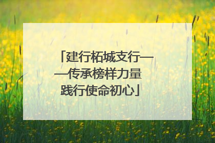 建行柘城支行——传承榜样力量 践行使命初心