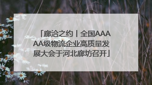 廊洽之约丨全国AAAAA级物流企业高质量发展大会于河北廊坊召开