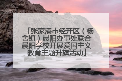 张家港市经开区（杨舍镇）晨阳办事处联合晨阳学校开展爱国主义教育主题升旗活动