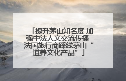 提升茅山知名度 加强中法人文交流传播 法国旅行商踩线茅山“道养文化产品”
