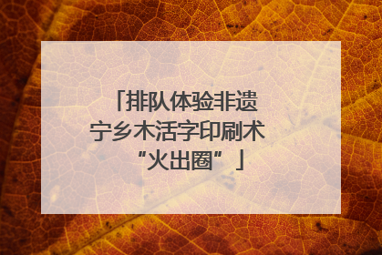 排队体验非遗 宁乡木活字印刷术“火出圈”